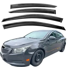Hy001962 Ztt Fit Chevy Cruze 2009-2016 2015 Mugen Style 3d Wavy Window Visor Wind Deflector