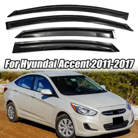 Hy002529 Ztt For Hyundai Accent 2011-2017 Wind Deflector Rain Guard Sun Shade Weather Shield