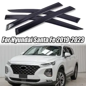 Hy007068 Ztt For Hyundai Santa Fe 19-23 Weather Shield Sun Shade Window Visor Wind Deflector