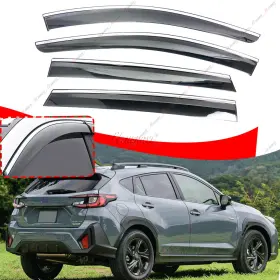 Hy007677 Ztt Out-channel Smoke Tinted Window Visor Rain Guards Fit Subaru Crosstrek 2024 2025