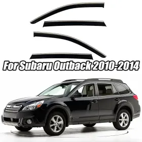 Hy007682 Ztt Chrome Trim Vent Deflector Window Visor Sun Shade For 2010-2014 Subaru Outback