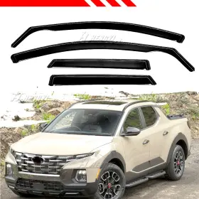 Hy009096 Ztt In-channel For Hyundai Santa Cruz 2022-2025 24 Rain Guard Window Visor Deflector