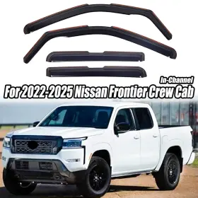 Hy009126 Ztt In-channel For 22-25 Nissan Frontier Crew Cab Rain Guard Window Visors Deflector