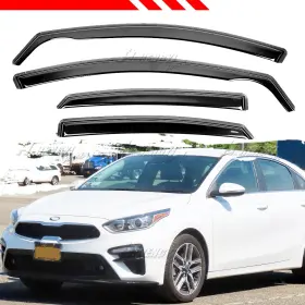 Hy009160 Ztt In-channel For 2019-2024 23 Kia Forte K3 Rain Guard Window Visors Wind Deflector