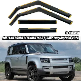 Hy009174 Ztt In-channel For Land Rover Defender L663 110/130 20-24 Window Visors Rain Guards