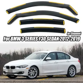 Hy009177 Ztt For Bmw 3 Series F30 2012-2019 Weather Shield Window Visor Rain Guard In-channel