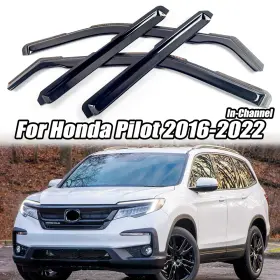 Hy009247 Ztt For Honda Pilot 2016-2022 Weather Shield Window Visor Rain Guard In-channel