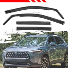 Hy010388 Ztt In-channel For Toyota Corolla Cross 22-25 24 Smoke Wind Rain Guard Window Visors