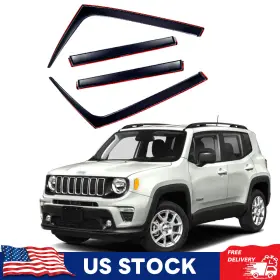 Hy010634 Ztt In-channel For Jeep Renegade 15-24 Window Visor Shade Wind Deflector Rain Guard