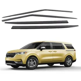 Yd082 Zzdsnj Tape-on Windows Visor Rain Guard 4-piece For 2022 Kia Carnival Black