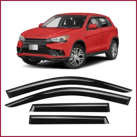 Yd119 Zzdsnj Window Visor Shade For 11-23 Mitsubishi Outlander Sport/asx 4-piece Tape On Set
