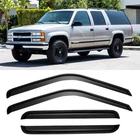 Cxdar Window Rain Guards Visors For 1995-2000 Tahoe/yukon, Dark Smoke Tinted New. Price: $48.20.
