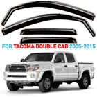 Rain Guards Vent Visors Shade For 2005-2015 Toyota Tacoma Double Cab New. Price: $62.99.