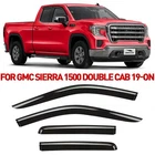 Rain Guards Vent Visors Shade For 2019-2026 Gmc Sierra 1500 Double Cab New. Price: $62.99.