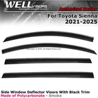 Wellvisors Deflector For Toyota Sienna 2021-2026 Window Black Trim Guards New. Price: $98.99.