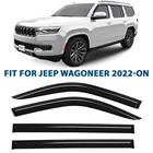 Rain Guards Vent Visors Shade For 2022-2026 Jeep Wagoneer Shatterproof New. Price: $68.24.