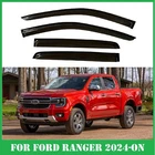 Ford Ranger 2024-2026 Smoke Tinted Window Visors Deflectors Rain Guards New. Price: $55.94.