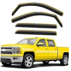 In-channel Window Rain Guards Fit For 2014-2018 Silverado/ Sierra Crew Cab New. Price: $70.45.