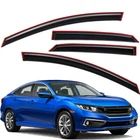 In-channel Smoke Rain Guard Window Visor Vent Shade For 16-21 Honda Civic Sedan New. Price: $42.93.