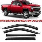 Rain Guards Vent Visors Shade For 20-26 Chevy Silverado/gmc Sierra Crew Cab New. Price: $62.99.