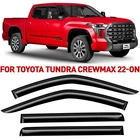 Rain Guards Vent Visors Shade For 2022-2026 Toyota Tundra Crewmax New. Price: $62.99.