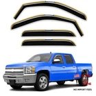 In-channel Window Rain Guards Fit For 2007-2013 Silverado/ Sierra Crew Cab New. Price: $65.21.
