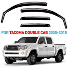 Rain Guards Vent Visors Shade For 2005-2015 Toyota Tacoma Double Cab New. Price: $62.99.