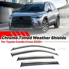 For Corolla Cross 22-UP Tape-on Vent Window Visors Rain Sun Guards Deflectors New. Price: $41.38.