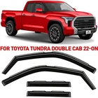 Rain Guards Vent Visors Shade For 2022-2026 Toyota Tundra Double Cab New. Price: $62.99.