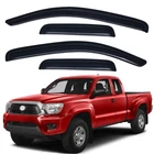 Tape-on Smoke Window Visor Rain Guard For 2005-2015 Toyota Tacoma Access Cab New. Price: $42.93.