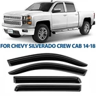 Rain Guards Vent Visors Shade For 2014-2018 Chevy Silverado Crew Cab New. Price: $62.99.