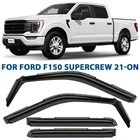 Rain Guards Vent Visors Shade 2021-2026 Ford F-150 Supercrew Shatterproof New. Price: $73.49.
