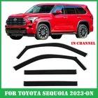 In-channel Window Visors Deflectors Rain Guards For Toyota Sequoia 2023-2026 New. Price: $56.30.