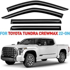 Rain Guards Vent Visors Shade For 2022-2026 Toyota Tundra Crewmax New. Price: $52.49.