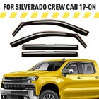 Rain Guards Vent Visors Shade For 2019-2026 Chevy Silverado Crew Cab New. Price: $61.94.