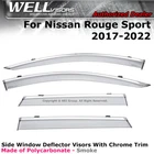 Wellvisors For Nissan Rogue Sport 17-22 Side Clip On Window Chrome New. Price: $86.99.