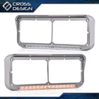 Chrome Headlight Bezels Fit For Kenwroth T600 T800 W900 Amber W/ Led Bar New. Price: $35.80.