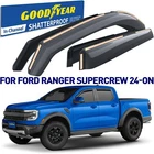 Side Window Deflectors Rain Guards 2024-2026 Ford Ranger Supercrew New. Price: $98.99.