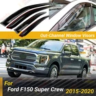 Fits Ford F150 Crew Cab / Super 2015-20 Window Visor Rain Guards Deflectors New. Price: $28.99.