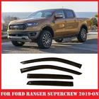 Tinted Window Visors Deflectors Rain Guards Ford Ranger Supercrew 2019-2023 New. Price: $55.07.