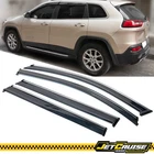 Fits 14-23 Jeep Cherokee Kl Polycarbonate Window Visors W/ Chrome Trim 4PCS Set New. Price: $45.99.