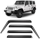 Clim Art Sun Rain Visors Wind Guards For 2007-2018 Jeep Wrangler Jk New. Price: $64.99.