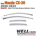 Wellvisors For Mazda CX-30 20-26 Window Guard Black Trim Side Deflectors New. Price: $86.99.