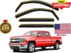 In-channel Window Rain Guards Fit For 2014-2018 Chevy Chevrolet Silverado/gmc New. Price: $67.06.
