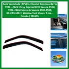 Avs In-channel Rain Guards For Chevy Express/gmc Savana 1996-2026 Pcs. Smoke New. Price: $80.99.