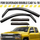 Rain Guards Vent Visors Shade For 14-18 Chevy Silverado Double Cab New. Price: $61.94.