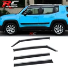 For 15-23 Jeep Renegade Window Visors W/ Chrome Trim Polycarbonate 4PC Set New. Price: $47.24.