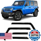 2018-2026 In-channel Rain Guards For Jeep Wrangler Jl Side Window Deflector Viso New. Price: $95.18.