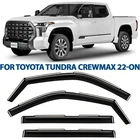 Side Window Deflectors Rain Guards For 2022-2026 Toyota Tundra Crewmax New. Price: $69.29.
