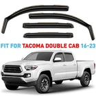 Rain Guards Vent Visors Shade For 2016-2023 Toyota Tacoma Double Cab New. Price: $62.99.